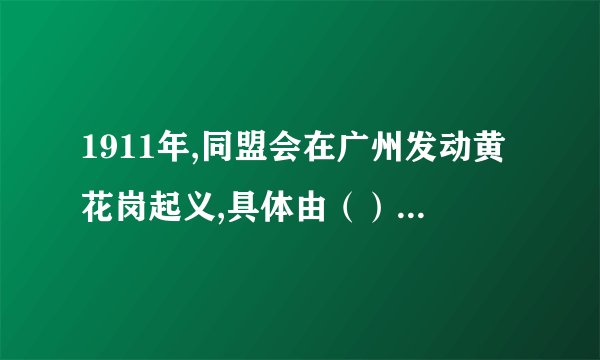 1911年,同盟会在广州发动黄花岗起义,具体由（）负责指挥。