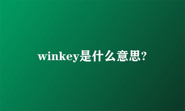 winkey是什么意思?