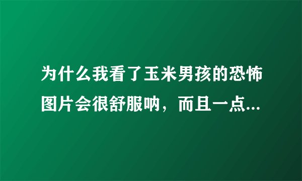 为什么我看了玉米男孩的恐怖图片会很舒服呐，而且一点也不恐怖，看着感觉心情愉悦了？