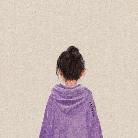 有没有唯美好看的女生背影插画图片？
