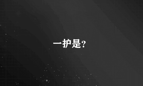 一护是？