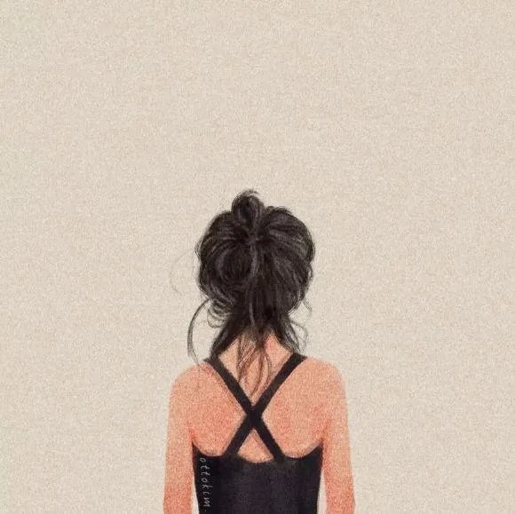 有没有唯美好看的女生背影插画图片？