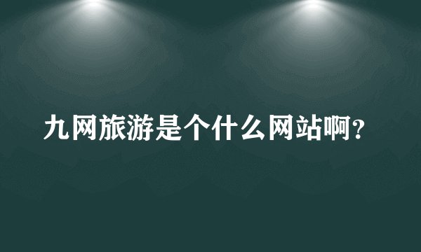 九网旅游是个什么网站啊？