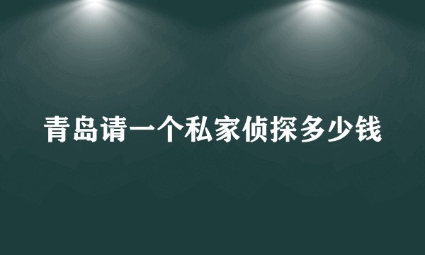 青岛请一个私家侦探多少钱