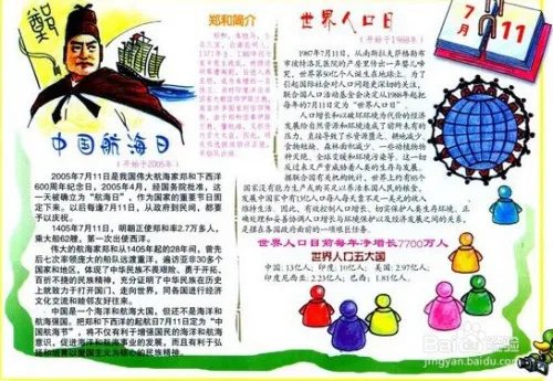 人口普查手抄报