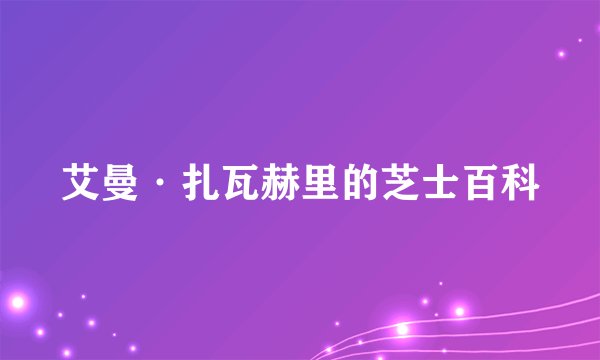 艾曼·扎瓦赫里的芝士百科