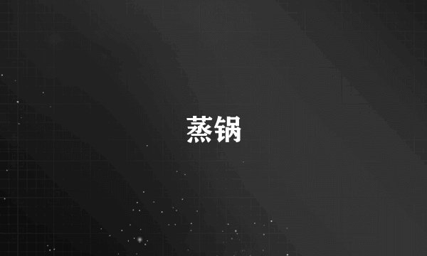 蒸锅
