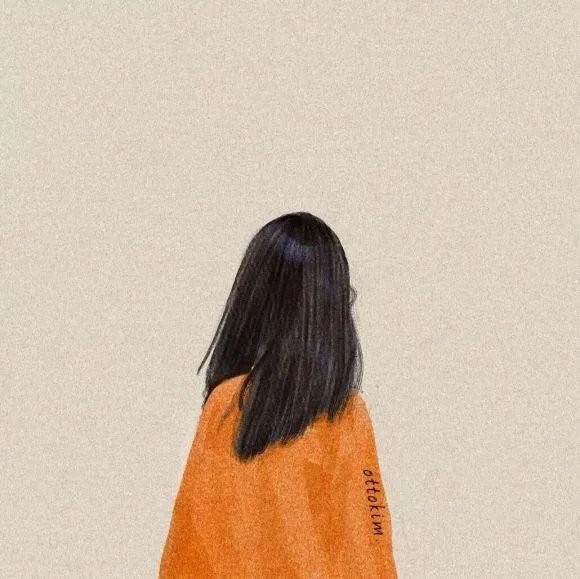 有没有唯美好看的女生背影插画图片？