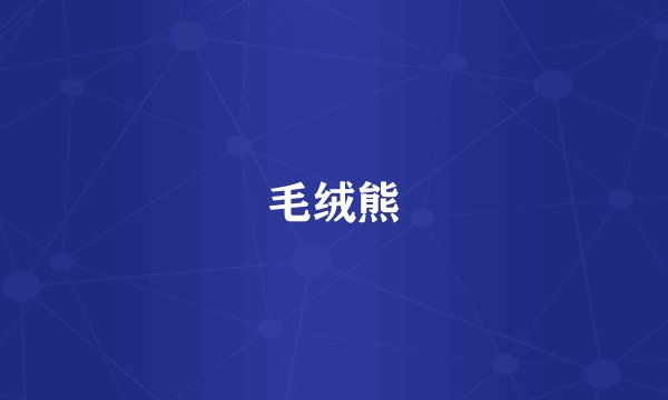 毛绒熊