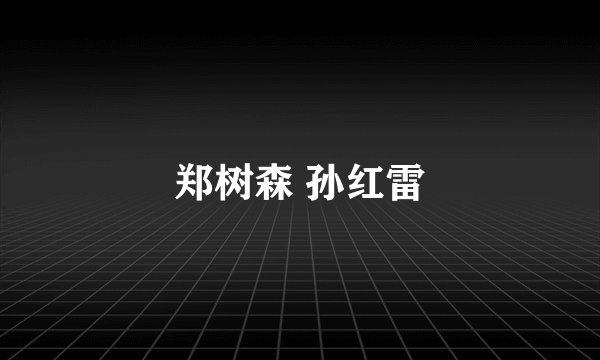 郑树森 孙红雷