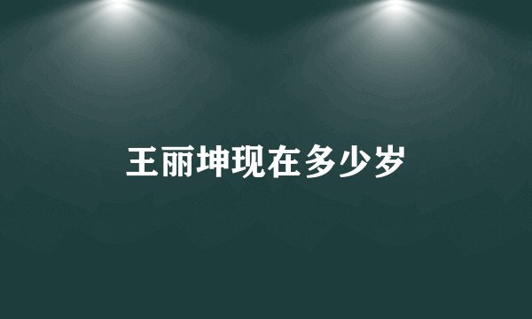 王丽坤现在多少岁