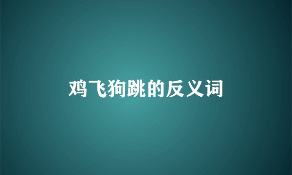 鸡飞狗跳的反义词
