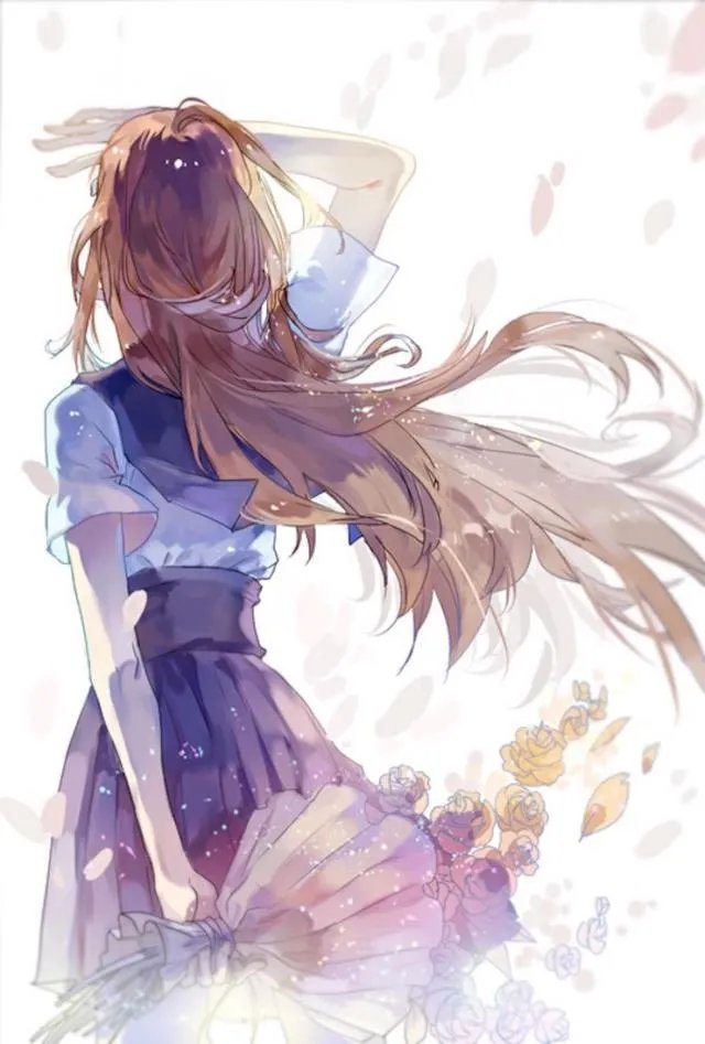 有没有唯美好看的女生背影插画图片？