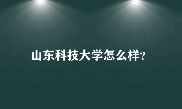 山东科技大学怎么样?
