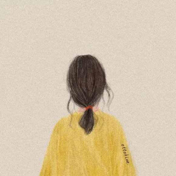 有没有唯美好看的女生背影插画图片？