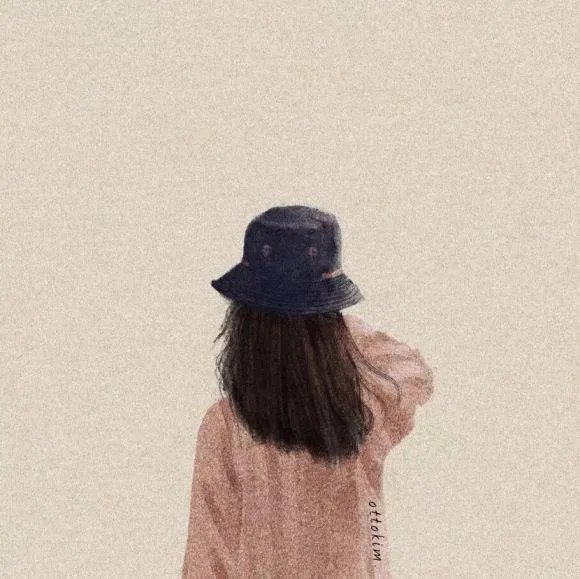有没有唯美好看的女生背影插画图片？