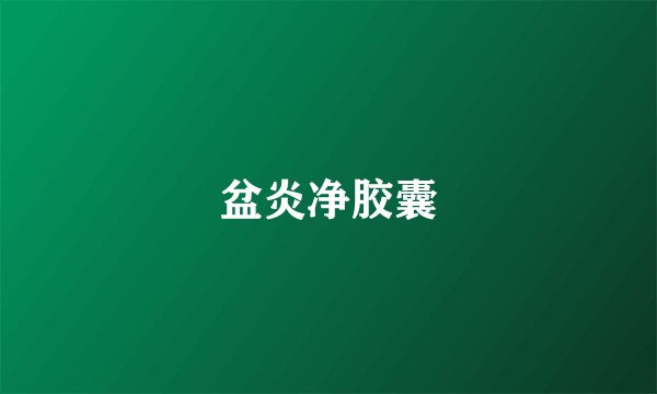 盆炎净胶囊