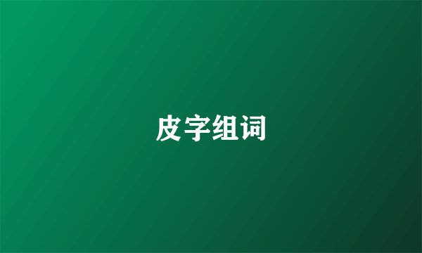 皮字组词