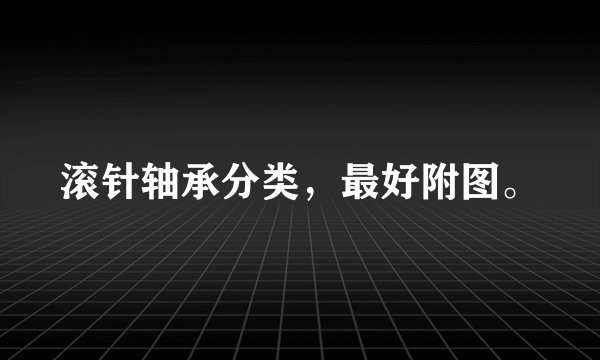 滚针轴承分类，最好附图。