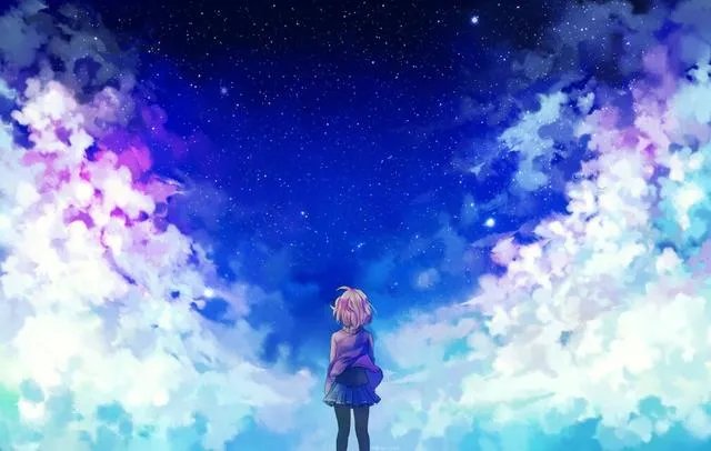 有没有唯美好看的女生背影插画图片？