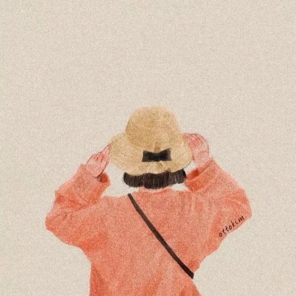有没有唯美好看的女生背影插画图片？