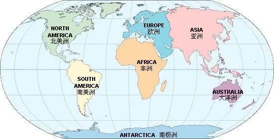五大洲地图