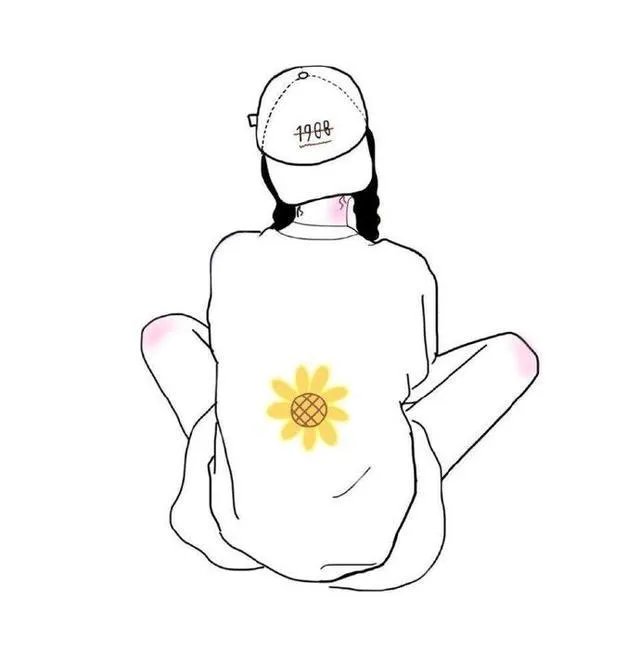 有没有唯美好看的女生背影插画图片？