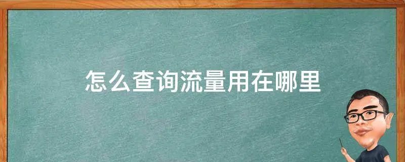 怎么查询流量用在哪里