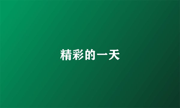 精彩的一天