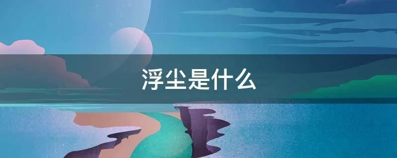 浮尘是什么