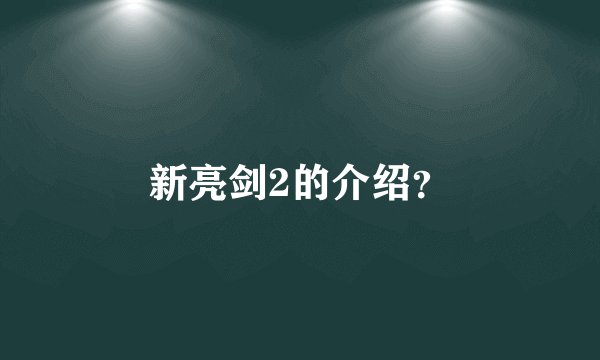 新亮剑2的介绍？
