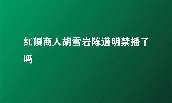 红顶商人胡雪岩陈道明禁播了吗