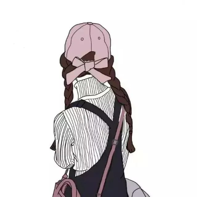 有没有唯美好看的女生背影插画图片？