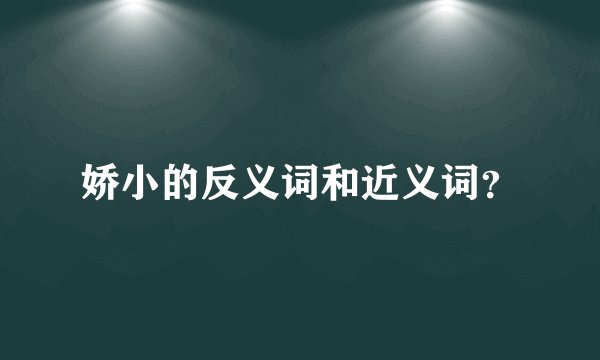娇小的反义词和近义词？