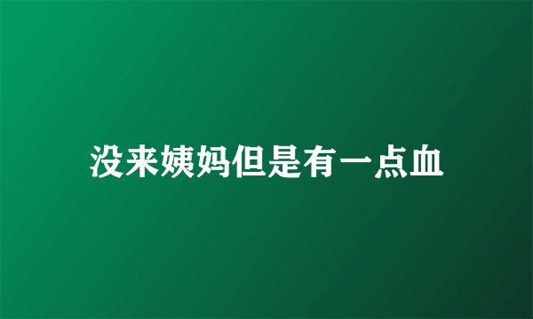 没来姨妈但是有一点血