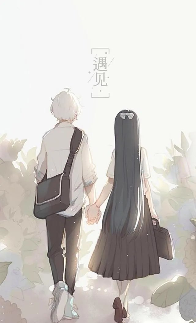 有没有唯美好看的女生背影插画图片？