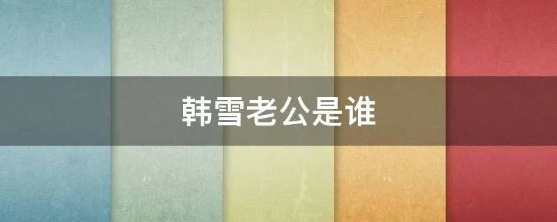 韩雪老公是谁