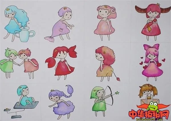 十二星座仙女裙简笔画?