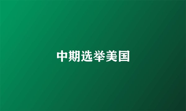 中期选举美国