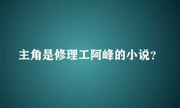 主角是修理工阿峰的小说？