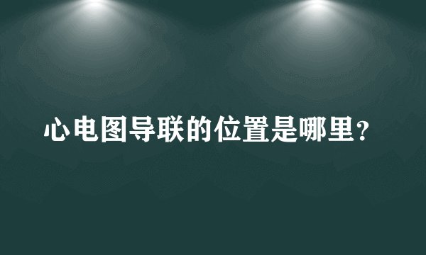 心电图导联的位置是哪里？