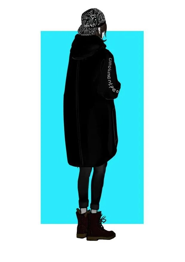 有没有唯美好看的女生背影插画图片？