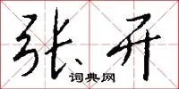 张开