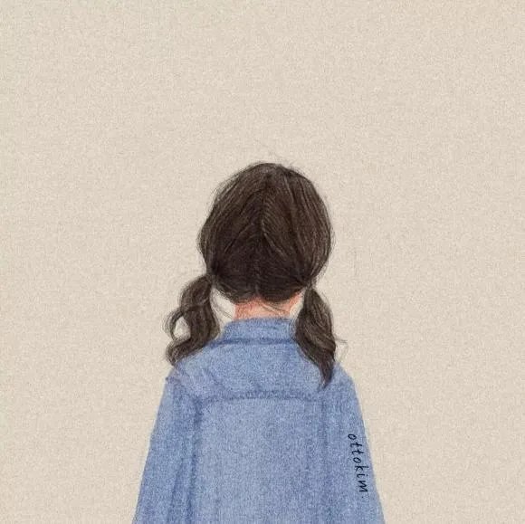 有没有唯美好看的女生背影插画图片？