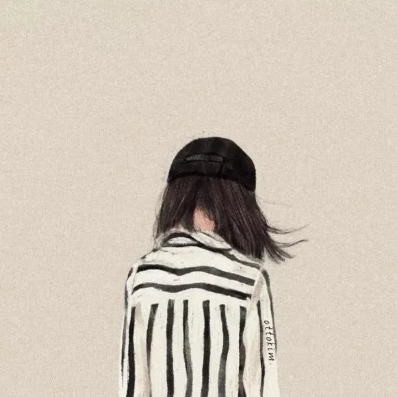 有没有唯美好看的女生背影插画图片？
