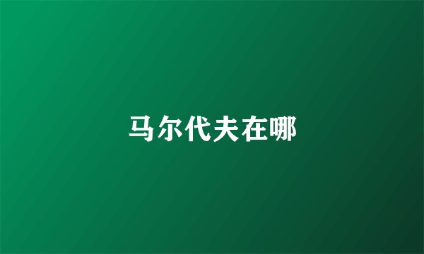 马尔代夫在哪