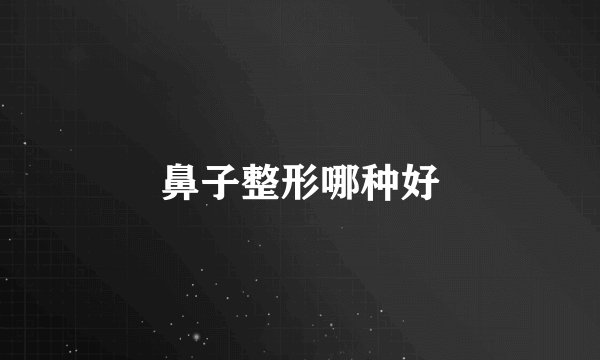 鼻子整形哪种好