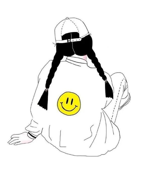 有没有唯美好看的女生背影插画图片？