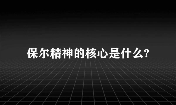 保尔精神的核心是什么?