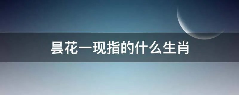 昙花一现指的什么生肖